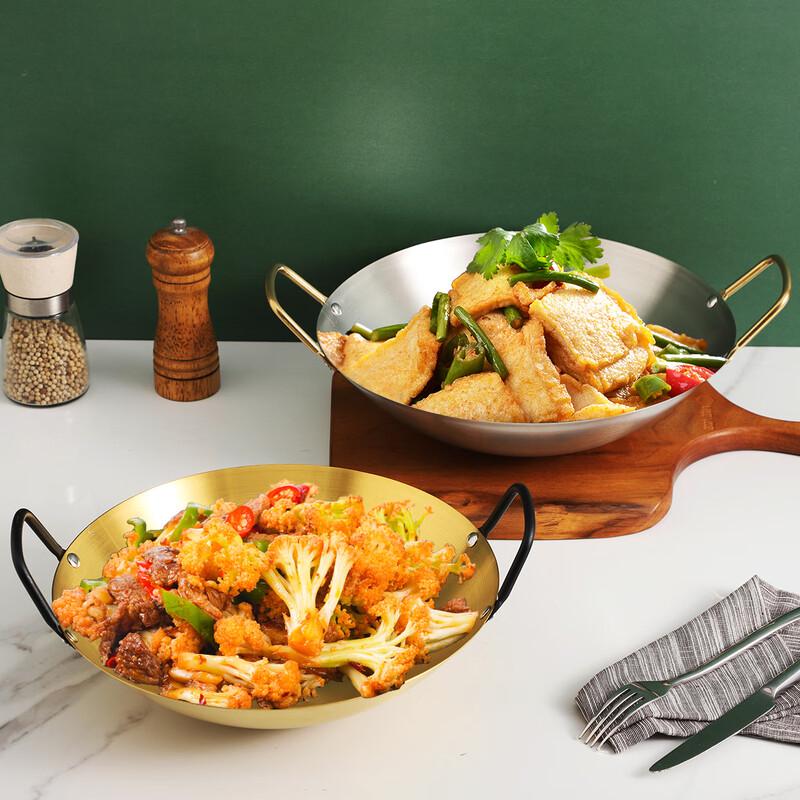 VAKADA Commercial Stainless Steel Non-stick Dry Pot with Alcohol Stove Base