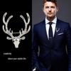 Rhinestone Elk Christmas Brooch with Drip Oil - Festive Cartoon Style Accessory