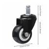 Swivel Caster Wheel Steel Construction Stems HighSpeed Bearings Stool Roller Wheels