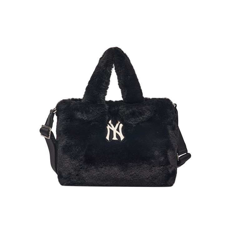 

MLB Plush Fleece Letter Embroidery Large Logo Los Angeles Dodgers Tote Bag Women Tote Bag Black 3AORS0526-50BKS Black