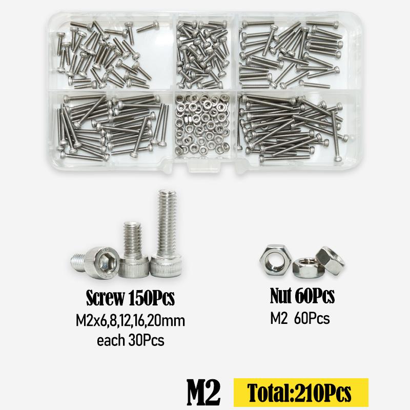 

Винты с шестигранной головкой и круглой головкой DIN912 304 из нержавеющей стали с шестигранной головкой, болт с внутренним шестигранником M2 M2.5 M3 M4 M5 M6 M8 L=25 мм, крепежный винт, гайка