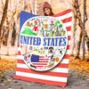1pc American flag design blanket, al season lightweigh Poster blanket home office outdoor nap multifunc Poster blanketional blanket
