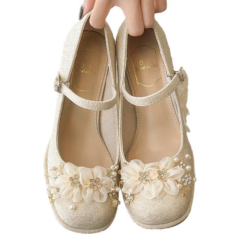 Coarse Heel High Heels Children 2025 New Spring and Autumn Single Shoes Women's Design Sense Niche Temperament Socialite Mary Jane