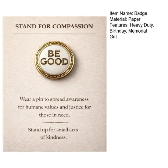 Var Snäll Is Ute Märke Stödjer Vänlighet Positiv Mental Hälsa Inspirerande Rund Minnesnål Födelsedagspresent