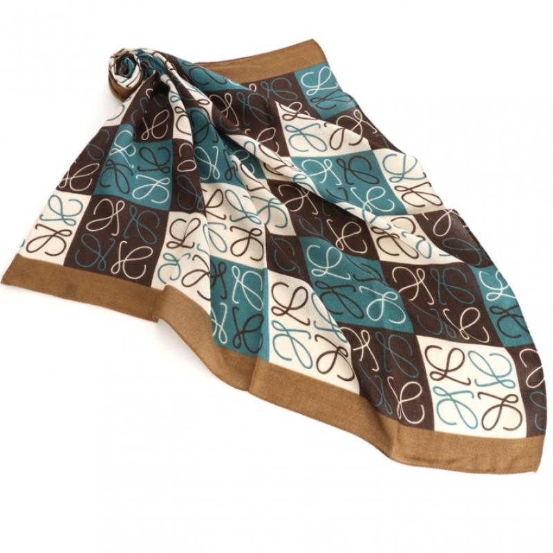 Shop   Autumn Square Mini Fashion Scarf Green Drn Wsc 0489