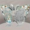 Friendship Gift for Women - Acrylic Heart & Butterfly Paperweight with Floral Design, "Friends Give Hope" Quote, Tabletop Decor for Home, Office, O