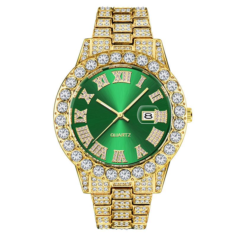 Hip Hop Full Iced Out Mens Watches Modern Quartz Wrist Watches With Micropaved Cubic Zircon Watch For Women Men Jewelry