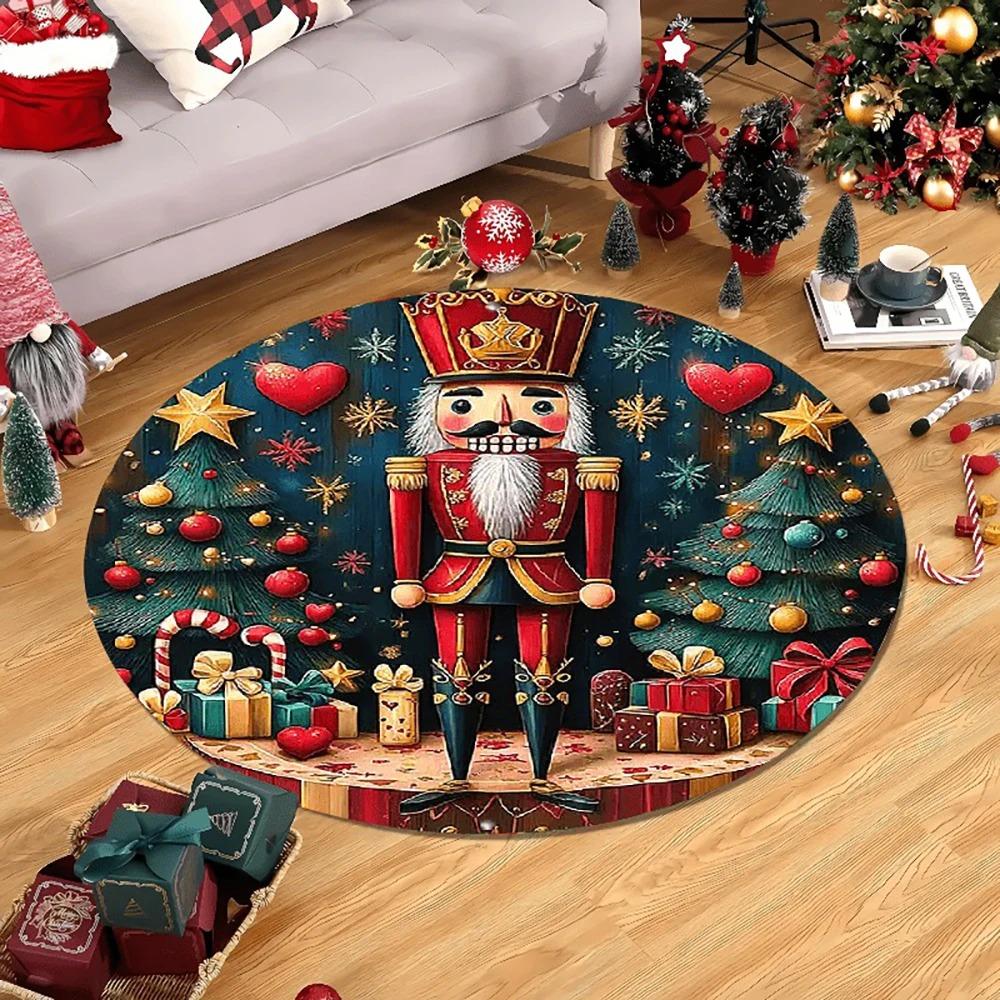 Okrągłe dywaniki świąteczne  Domki z piernika  Dziadki do orzechów  Śnieżne drzewka  i więcej! Dywaniki do sypialni Dekoracje domowe na Nowy Rok