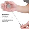 2 Pcs 2.5cm Key Chain All Metal ID Badge Holder Durable Belt Clip  Camping