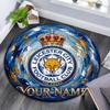 Custom Name Leicester City Round Area Rug,Carpet Rug for Living Room Bedroom Sofa Playroom Decor,Non-slip Floor Mat