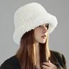 Women's Winter Faux Shearling Bucket Hat, Thickened Windproof Fluffy Fisherman Cap, Warm Cozy Outdoor Hat for Fall Winter