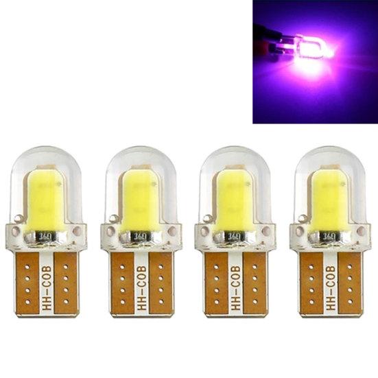4Pcs 12V Car T10 W5W LED COB Silicone Bright Turn Signal Side Light