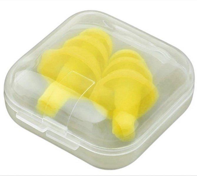 SUNROZ EP-15S Yellow Swimming Earplugs for Noise Reduction (A12359)