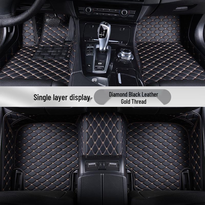Premium Double/Single Layer Diamond Car Floor Mats - Full Coverage, Dirt-Resistant, Fits Thousands of Models