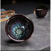 Cuptor chinezesc Schimbare ceașcă de ceai din ceramică Jianzhan, ceașcă de ceai cu glazură retro Temmoku, ceramică albastră, bol de ceai pentru acasă, ceai, cești master