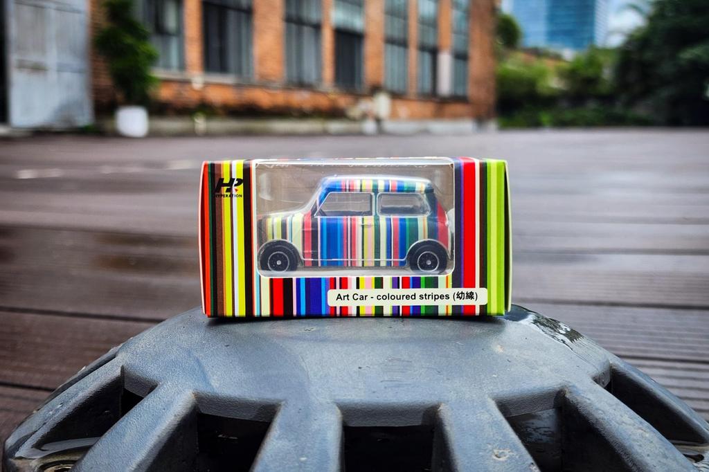 Toy East Tiny City Mini Cooper Art Car Stripe Finished Product HYP00004