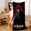 Scream Horror Movie Anime Beach Towel Colorful Bath Towels for Quick Dry Custom Sand Free Beach Yoga Spa Gym Pool