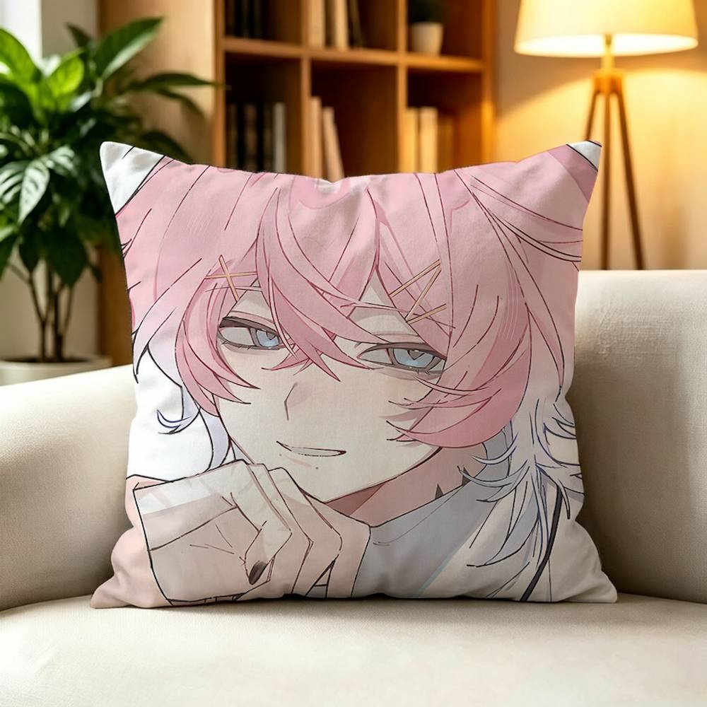14DWY 14 Days With You Ren Double-Sided Printed Cushion Cover Bedroom Bedside Sofa Pillow Case