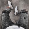 Men's Fashion Skinny Ripped Jeans Casual Distressed Hole Jeans Slim Fit Denim Pants Pencil Denim Trousers