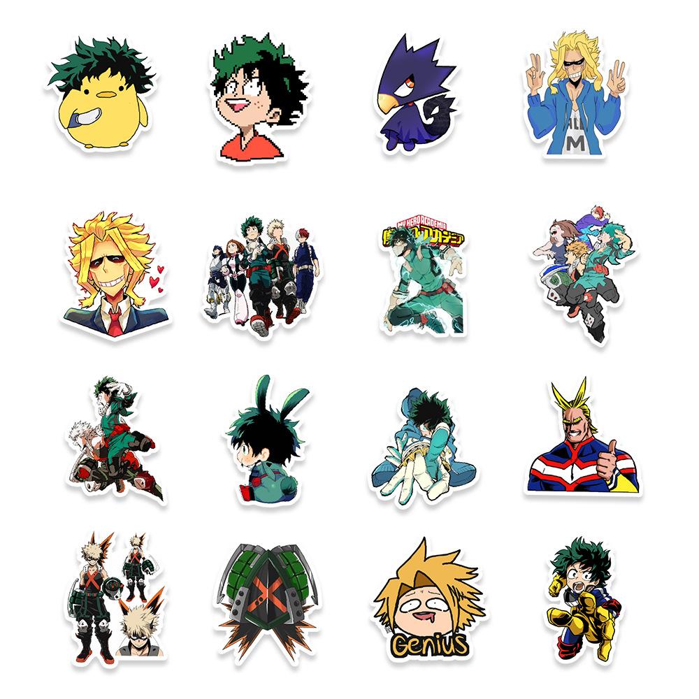 100 Hero Academy Graffiti Stickers Balance Car Skateboard Helmet Decorative Stickers Anime