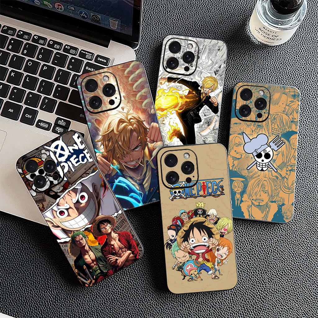 Cover for Apple iPhone 16 15 14 11 Pro Max 6 7 8 Plus + SE2 SE3 SE 2022 2020 8+ Phone Case Luffy One Pieces Roronoa Zoro Sanji