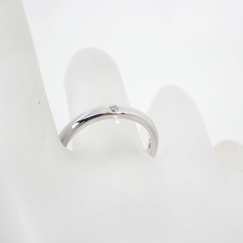 [Gebraucht] TIFFANY PT950 Stapelring Diamantring / Größe 15 / j50-12