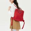 Longchamp Le Pliage Green 26 Foldable Snap Button Zipper Closure Recycled Polyamide Canvas Backpack Women backpack Bright-Red 1699919P83