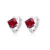Exquisite French Retro Geometric Zirconia Hoop Earrings