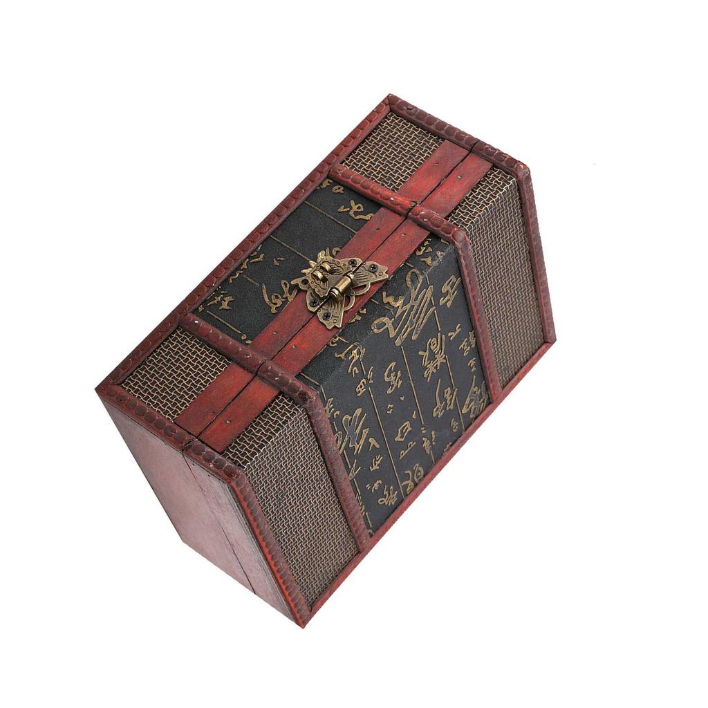 Caja de Almacenamiento de Madera Vintage Tamaño Pequeño Caja Organizadora para Libros y Joyas
