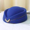 Band Performance Air Hostesses Hats Airline Uniform Caps Felt Beanie Hats Stewardess Berets Hat