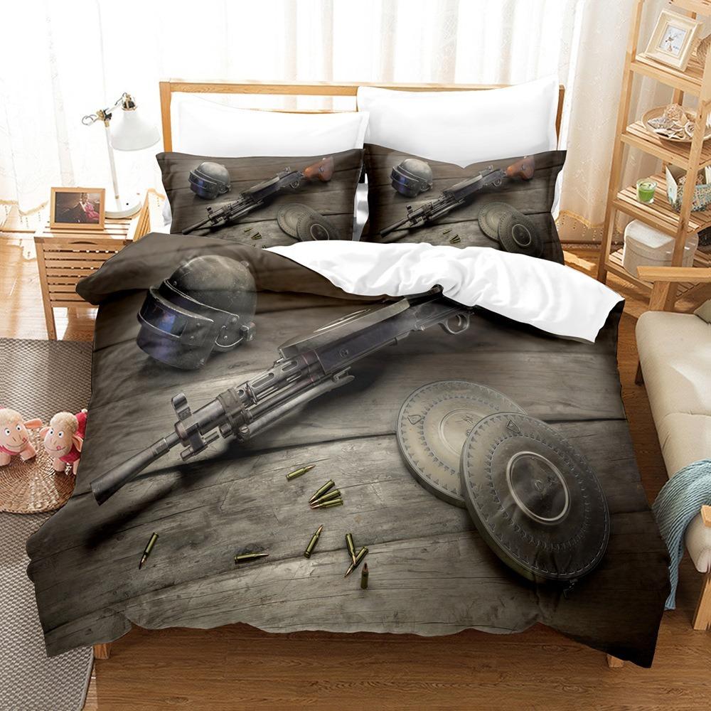 Battlegrounds Game Character Bed Linen Set , Microfibre Bedding Sets, Children's Duvet Cover for Teenagers adult Duvet Cover