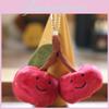 Cherry Plush Keychain Backpack Charm Soft Stuffed Toy Gift For Kids Teens