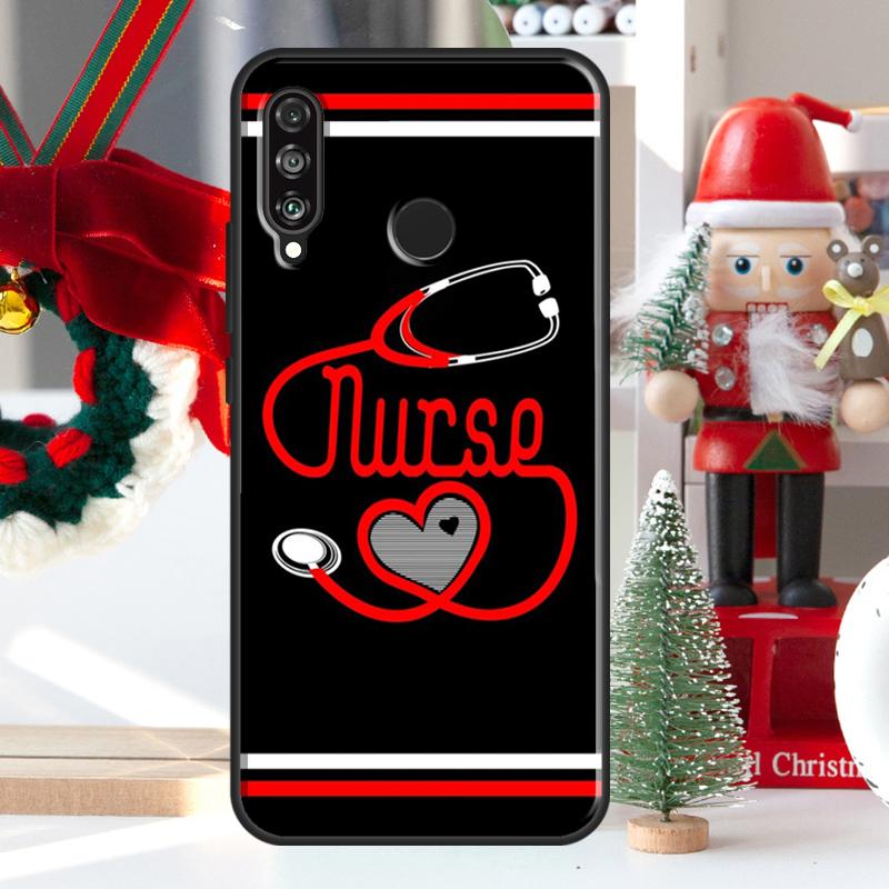 Cute Stethoscope Heart For Huawei Nova 9 10 SE 11 Pro Y60 Y70 Y90 Y61 Y91 Y72 Y73 12i 11i 8i P20 P30 P40 Lite Case