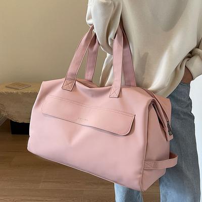 Short-term Travel Bag Large Capacity Women's Travel Bag Lightweight Luggage Bag Solid Color Handbag Shoulder Bag