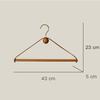 Vintage Clothes Hangers Leather+Wood Design Coat Trousers Hanger for Clothing Display Drying Rack Wardrobe Storage Organization
