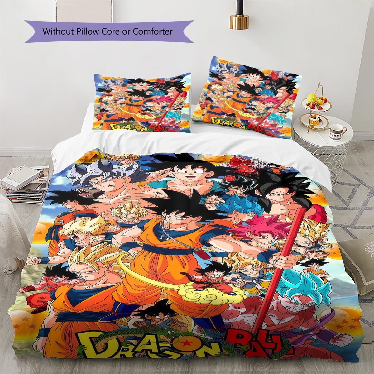 

Dragon Ball Gentle Bedding Set Soft Breathable Duvet Cover Comfortable for Bedroom Home 135x200cm