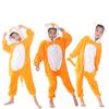 Kids Carnival Costume Kigurumi Onesie, Fox Model, Orange/White, 7-8 Years