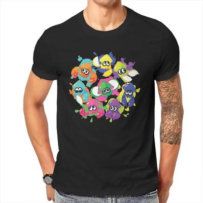 Splatoon Buntes Spiel Inkling Squad T-Shirt Top Grafik Unisex Vintage Alternative Sommer Unisex Kleidung Baumwolle Harajuku T-Shirt