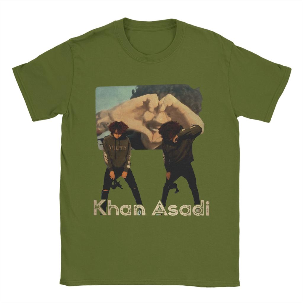 Khan Asadi Vintage Unisexs T Shirts Vintage Tee Shirt Short Sleeve O Neck TShirts 100 Cotton Plus Size Clothing