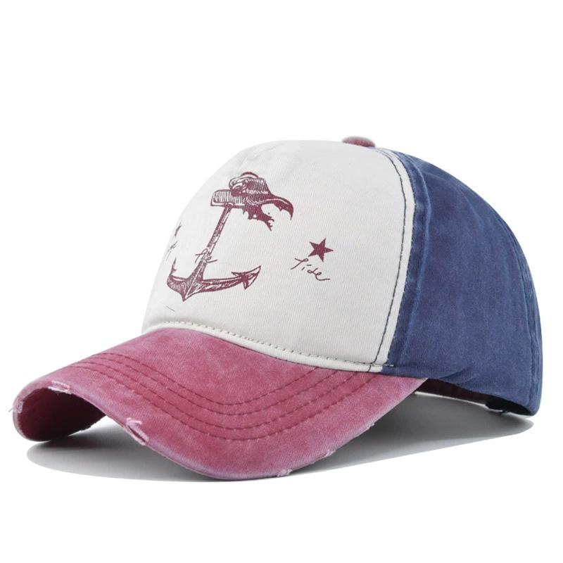 Spring and Autumn Couples Hats Cotton Baseball Hats for Men and Women Made Used Anchor Sun Hats Women Beach Gift Boating Yacht
