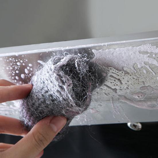 10/20/50Pcs Steel Wool Soap Pads Easy to Use Multi-functional Baking Damage Cleaner