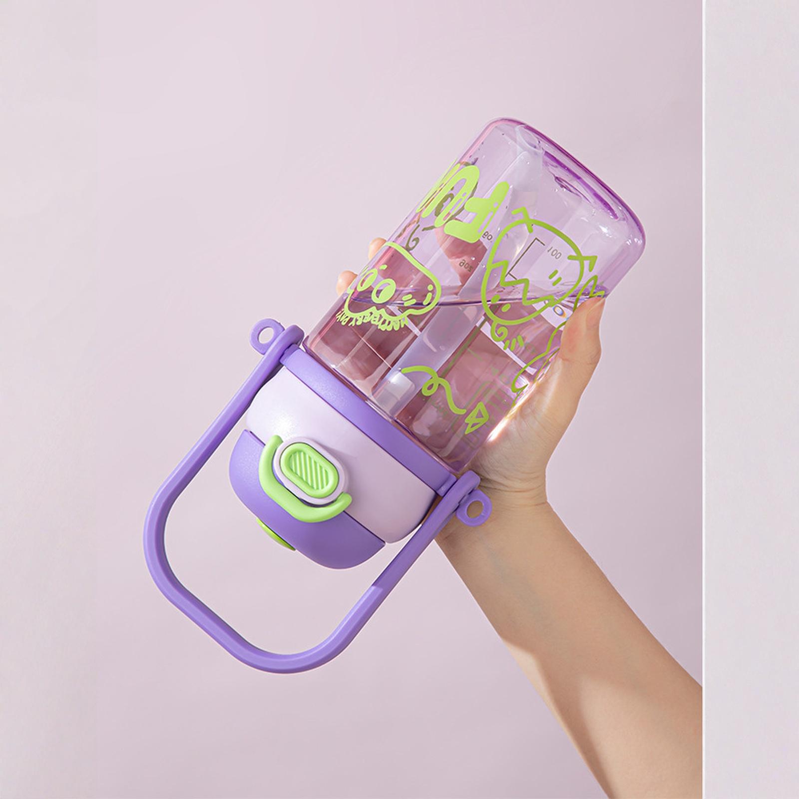 

Мотиваційна пляшка для води з мітками, Велика спортивна пляшка для води з соломинкою та ручкою, 40 унцій, Термостійка, Подвійне пиття one size фіолетовий