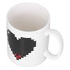 Ceramic Cup Heart Pattern Heat Sensitive Changing Color Mug for Home Office Restaurant Bar Use