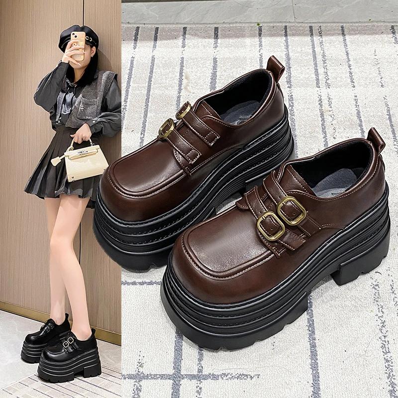 Fashion 10CM Platform Women Loafers Shoes Flats Casual Cozy Sport Shoes Woman 2024 Trend Autumn Designer Sneakers Walking Mujer Zapatos