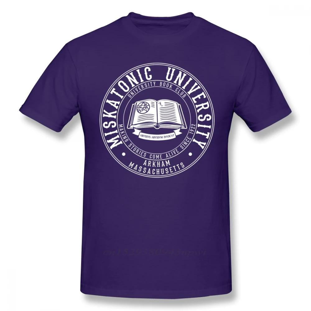 Arkham Horror T Shirt Miskatonic University Book Club T-Shirt Short Sleeve 100% Cotton Tee Shirt Oversized Streetwear Tshirt