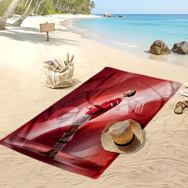 Cristiano Ronaldo Print Strandlaken Sneldrogend Super Absorberend Zacht Badlaken voor Zwemmen Strand Reizen Fan Souvenir Cadeau