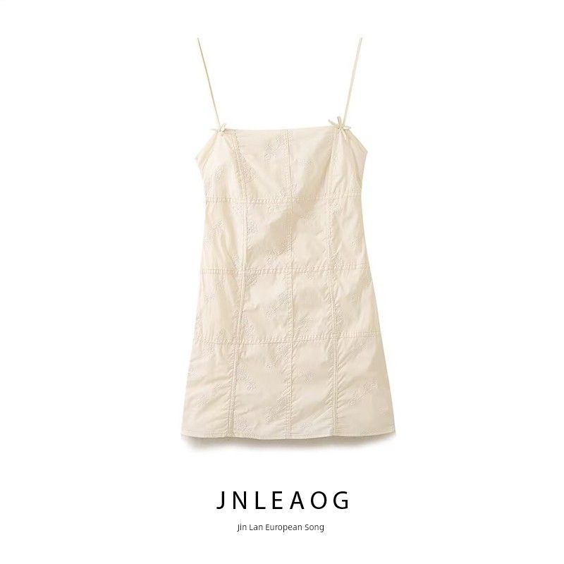 Jnleaog Autumn New Women's Clothing Fashion Style Stylish Fashion Small Bowknot Decoration Embroider Dress