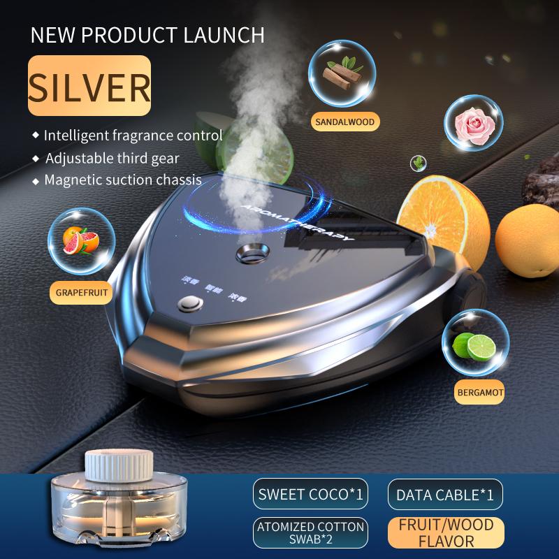 V88S Intelligent Fragrance Spray Car Air Freshener USB Charging Flavoring Decor Supplies Interior Accessories Perfume Diffuser