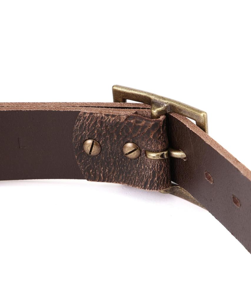 AVIREX CRACK LEATHER BELT Men's M 050 brown 783-5971004