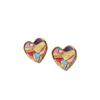 French Drip Glaze Heart Stud Earrings for Women - 2025 New Niche Design, Simple and Fresh Style